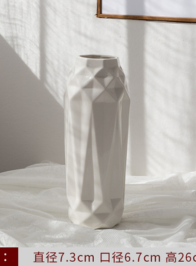 简约白色陶瓷大号花瓶水养北w欧现代创意家居客厅落地插花装饰摆