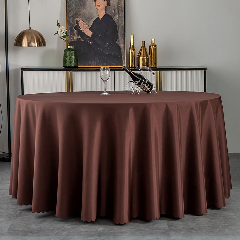 酒店桌布大圆e桌餐桌平纹台布圆桌餐桌布餐厅饭店专用圆形宴会台