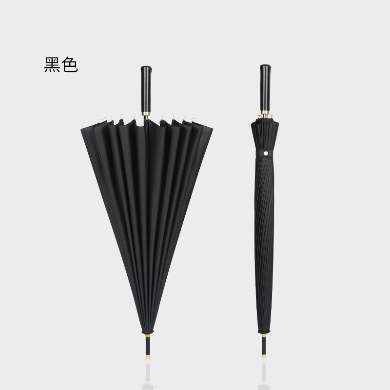 24骨超大长柄雨伞大号双人直w杆晴雨两用商务纯色防风复古定制log