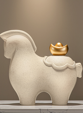 马上有钱摆件招财客厅电视柜酒柜玄关装K饰品办公室开业乔迁礼物