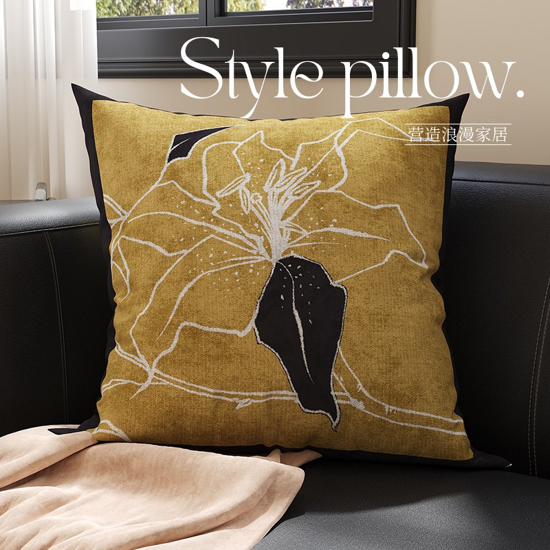 轻奢高级感抱枕套不含芯t客厅沙发大号靠背垫装饰枕卧室床头靠枕