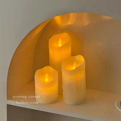 【折扣价】烛泪摇摆灯芯电子蜡烛灯浪漫氛围灯摆件桌面装饰小夜灯