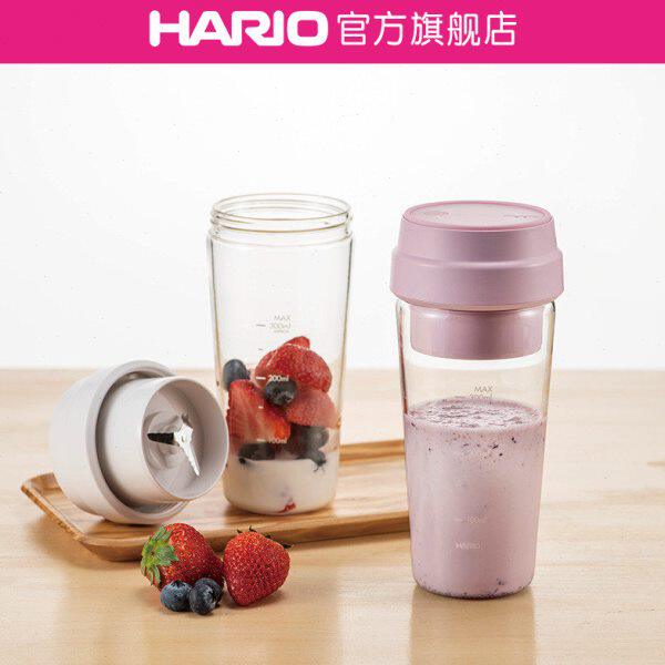 【旗舰店】HARIO玻璃奶昔杯水果搅拌杯电动榨汁机便携带刻度ESJ