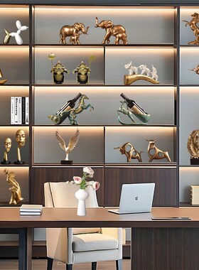 轻奢高端大c气上档次摆件现代高档老板领导办公室酒柜装饰品工艺