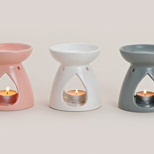 巨惠4折陶瓷灯香薰香精炉粉色系美容精油spa家居浴室满30 包邮