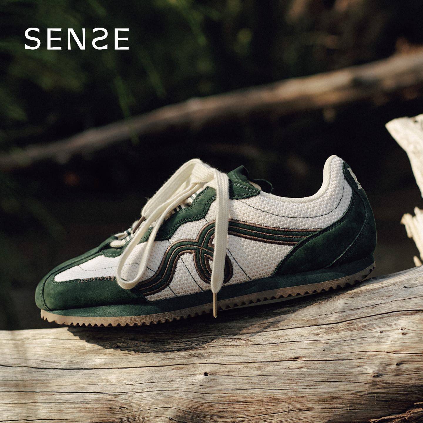 SENSE by JM鹿晗同款复古休闲运动德训鞋松雾白经典男女款阿甘鞋