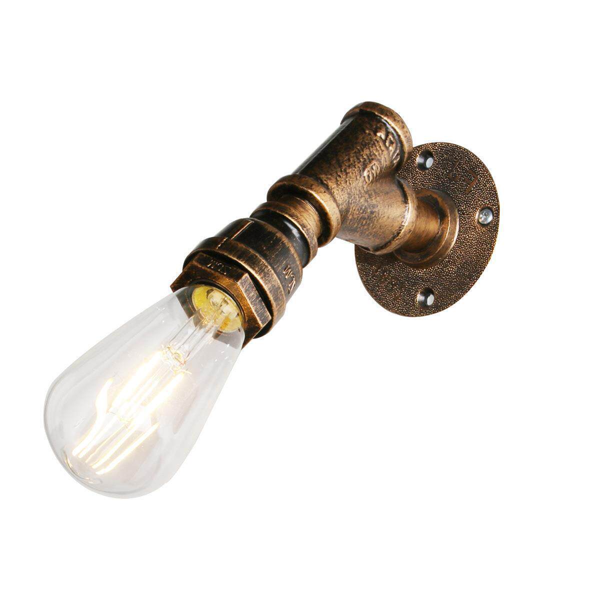 欧式复古创意水管壁灯卧室美式乡村个性过道走廊灯具工业风墙壁灯