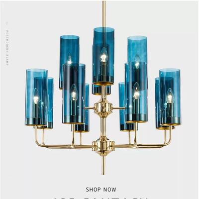 后现代玻璃吊灯创意展厅别墅客厅餐厅楼梯样板间北欧大气轻奢吊灯