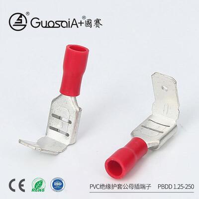 供应肩背形预绝缘接头PBDD 1.25-250绝缘护套PVC公母插端子