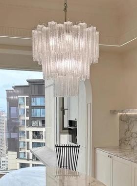 法式MURANO玻璃南洋中古客厅吊灯穆拉诺轻奢水晶复古别墅楼梯灯