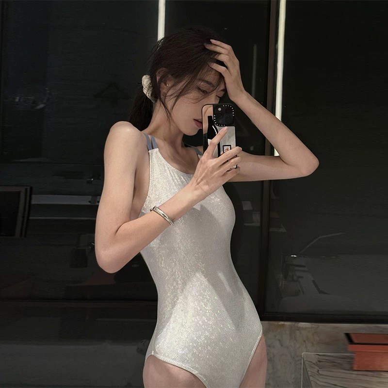 泳衣女款2025年新款爆款月光石连体游泳馆专用竞速专业游泳衣温泉