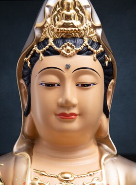 观音佛象铜家庭供的佛像全套释迦牟尼佛地藏王弥勒佛娑婆三圣全堂