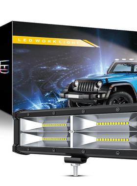 汽车LED工作灯 6英寸 48灯 144W 三目款长条灯 工程改装射灯