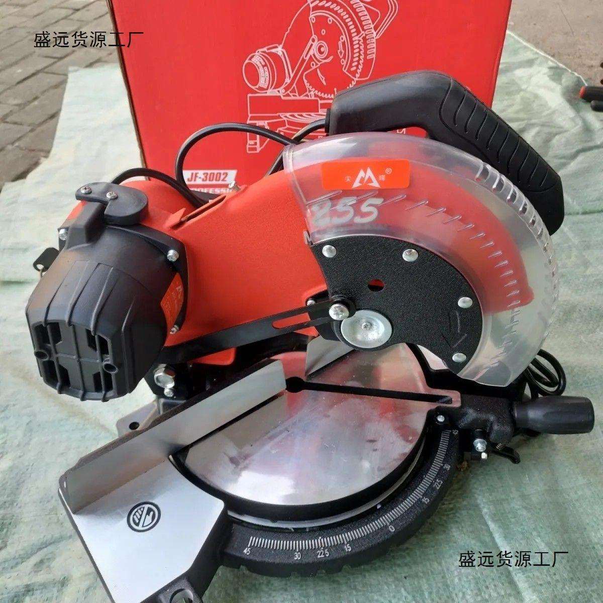 尖峰锯铝机10寸铝合金斜切割机多功能45度角高精度型材切铝家用