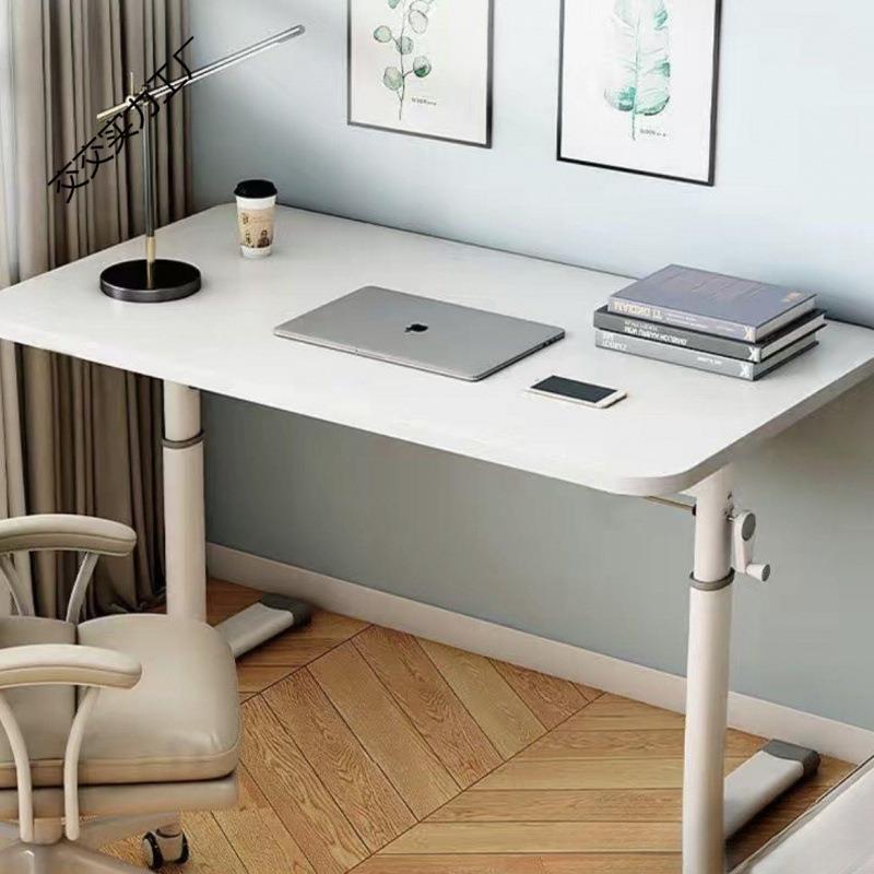 桌子小书桌学生可升降手摇升降桌大白桌手摇升降桌简约书写桌宿舍