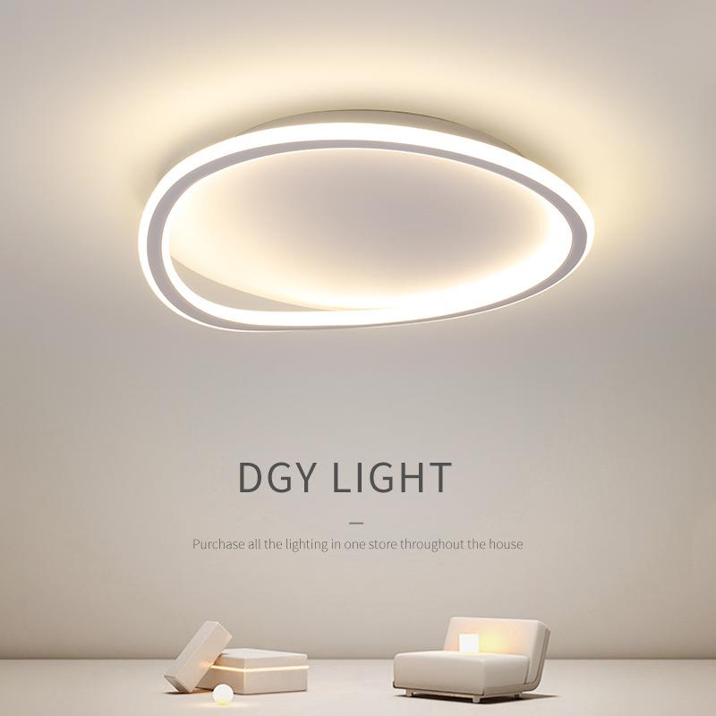 卧室灯现代简约房间灯具北欧极简轻奢创意餐厅主卧儿童房吸顶灯E