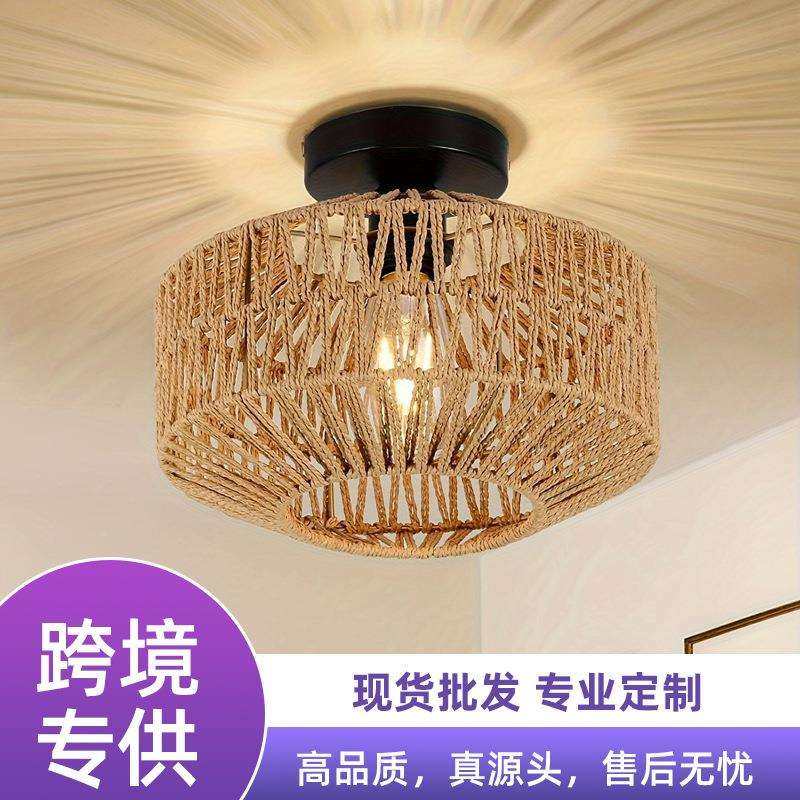 跨镜藤编吸顶灯灯饰乡村过道玄关客厅餐厅阳台民宿led美式藤艺,鲜花速递/花卉仿真/绿植园艺,割草机/草坪机,淘宝优惠券,粉丝福利购,淘宝优惠卷