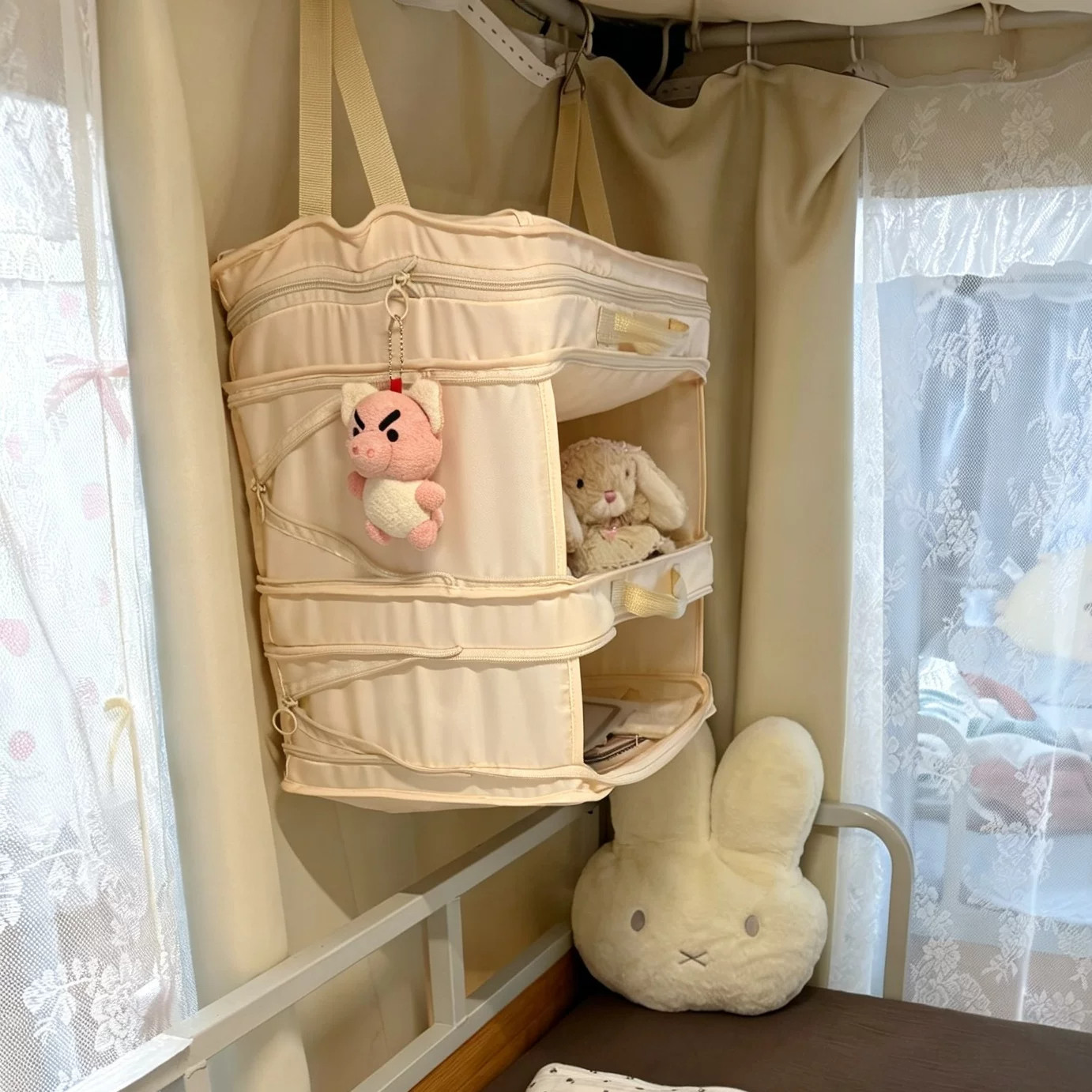 移动衣柜-宿舍神器床上收纳柜挂式收纳挂袋下铺扩容衣服置物架