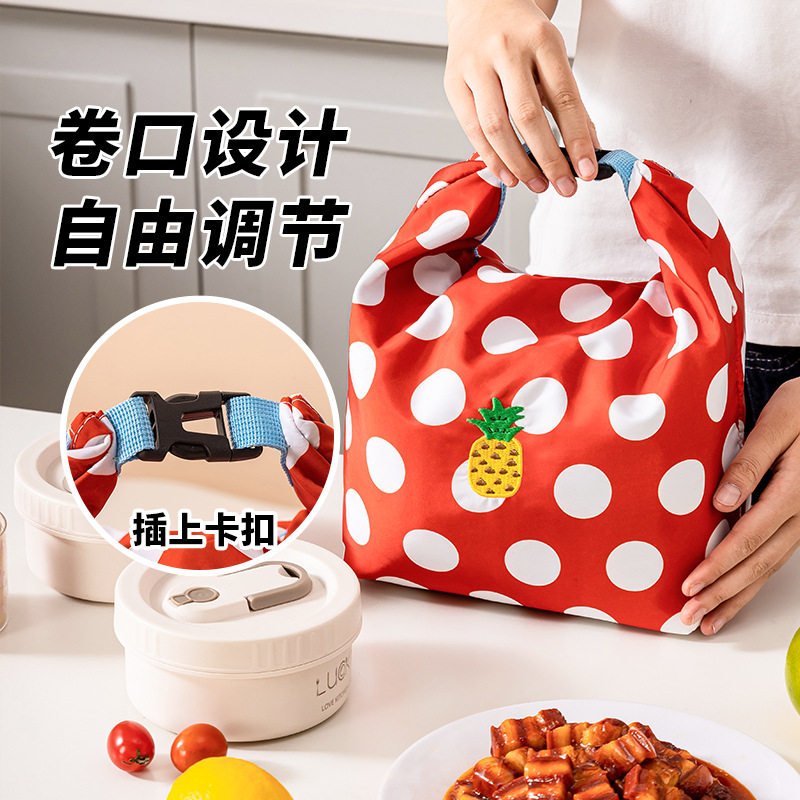 饭盒袋保温便当包午餐包防水收纳袋化妆包脏衣袋可折叠束口购物袋