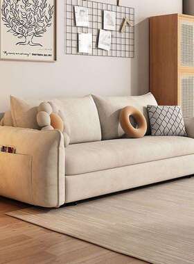 fLE沙发床一体两用科技出租屋多功能折叠床可储物推拉客厅小户型