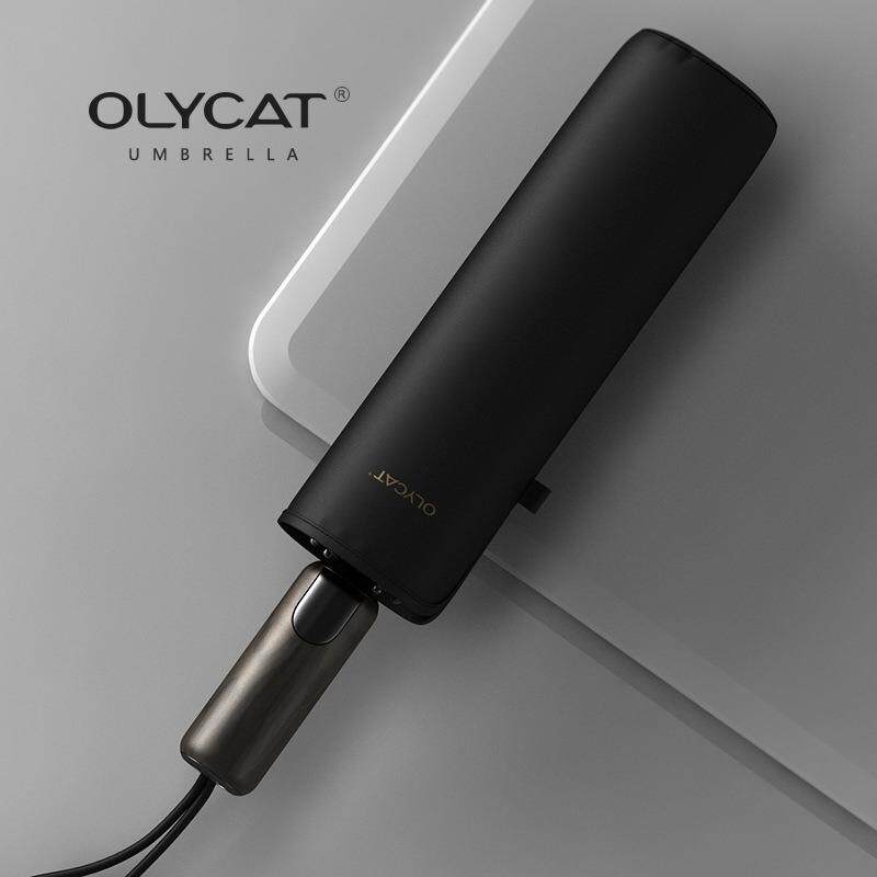 OLYCAT三折10骨全自动折叠伞男士商务加厚伞布加固伞架结实耐用
