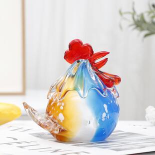 高档纯手工古法琉璃摆件大号咕咕鸡母鸡工艺品精品家居装饰摆件