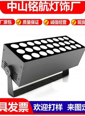 新款户外方形投光灯广场建筑楼宇照明144W72W54W36W方形LED投光灯