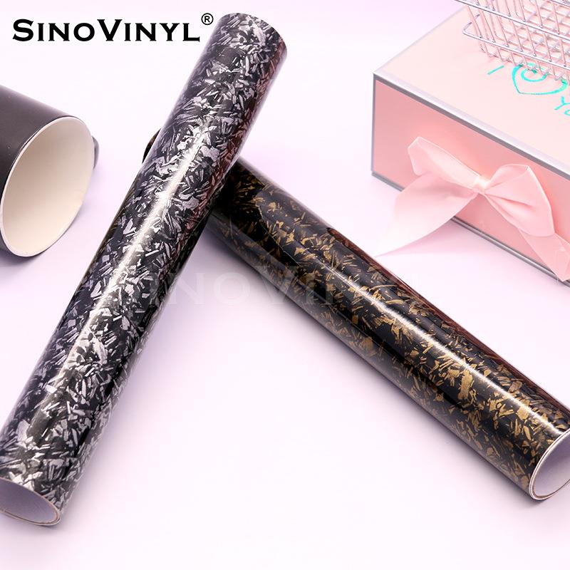 卡莱克亮面锻造碳纤维车身改色膜金银黑汽车中控内饰贴纸装饰贴膜