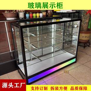 玻璃柜展示柜玻璃货架储物柜玻璃柜台产品玻璃货架多功能橱窗