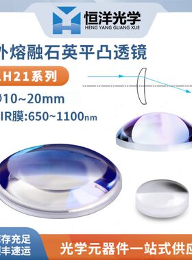 n/透镜11凸NR12直650Imm径石英.~0紫外G/ H/2016m10膜平7L0/2115
