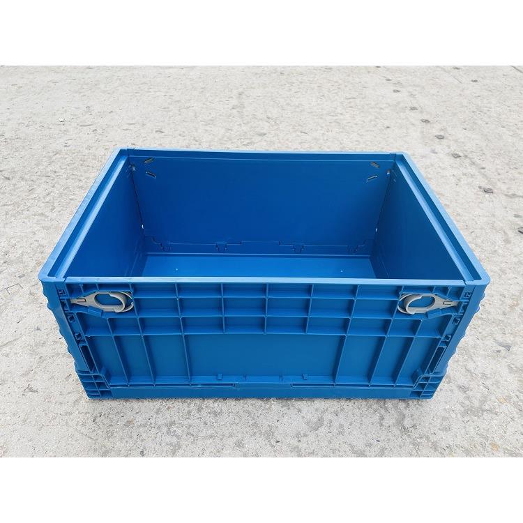 塑料折叠箱蓝色箱内倒式箱子周转箱注塑储物箱强度高物流包装