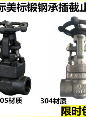 高压承插焊锻钢截止阀J61Y/H-150 300 800LB 16C-100C-DN15/20/25