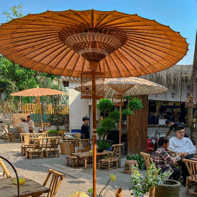 遮阳伞户a外庭院伞户外大伞梦华录茶舍同款防雨网红拍照道具油纸