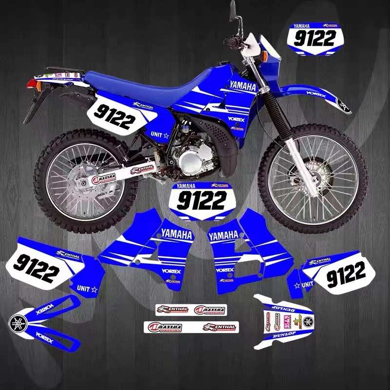 摩托贴纸适用于雅马哈YAMAHA DT125R 200R 98-02款贴花贴画 贴膜A