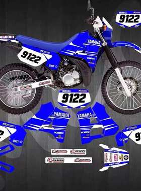 摩托贴纸适用于雅马哈YAMAHA DT125R 200R 98-02款贴花贴画 贴膜A