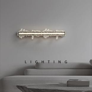 创意镜前灯2025新款壁灯意式极简树脂冰晶一字长条客厅卧室个性