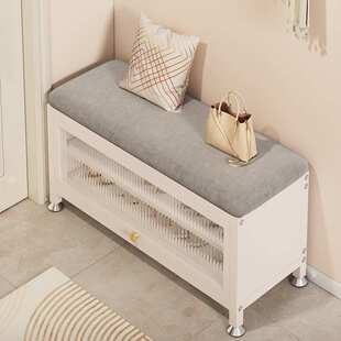 入户门换鞋凳门口收纳家用进门穿鞋凳子小尺寸可坐软包免安装鞋柜