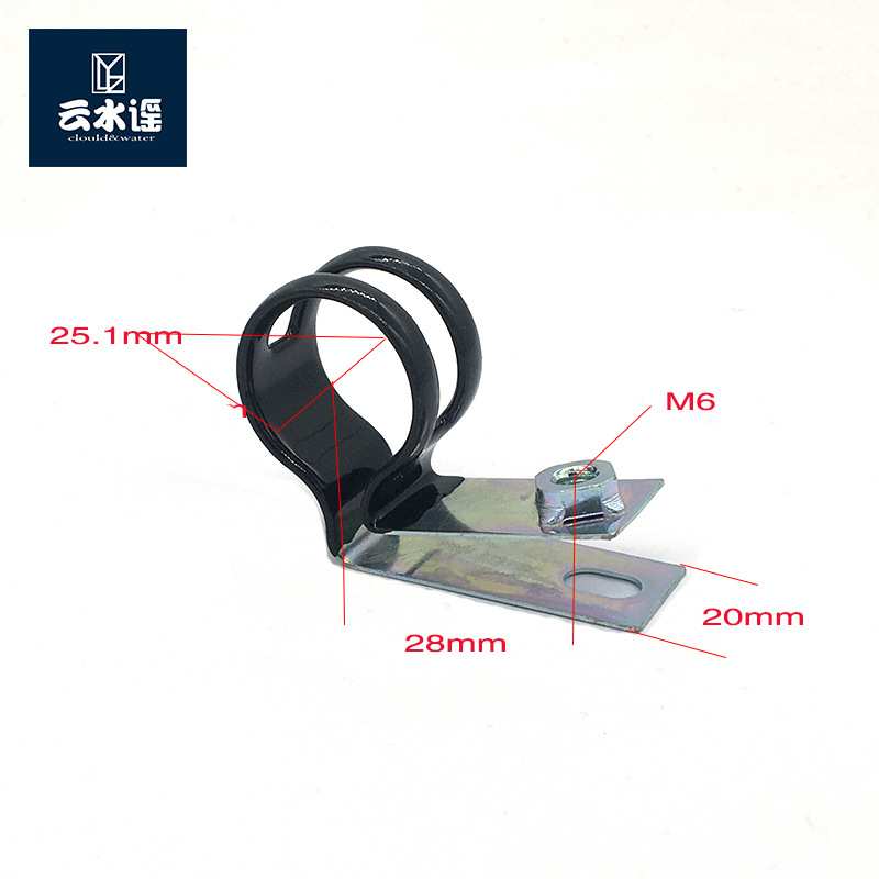 管夹Q686-F4浸塑25   15