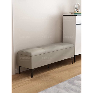 换鞋凳家用门口入户轻奢可坐鞋柜长条储物床尾凳服装店沙发收纳凳