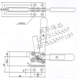 斯佩德水平式快速夹钳SD-25382/26382快速夹具 快速肘夹 快速夹头