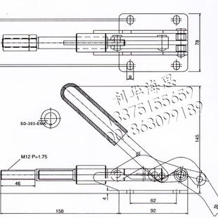 斯佩德推拉式快速夹钳夹具SD-303-EM肘夹工装检具快夹推紧器夹头