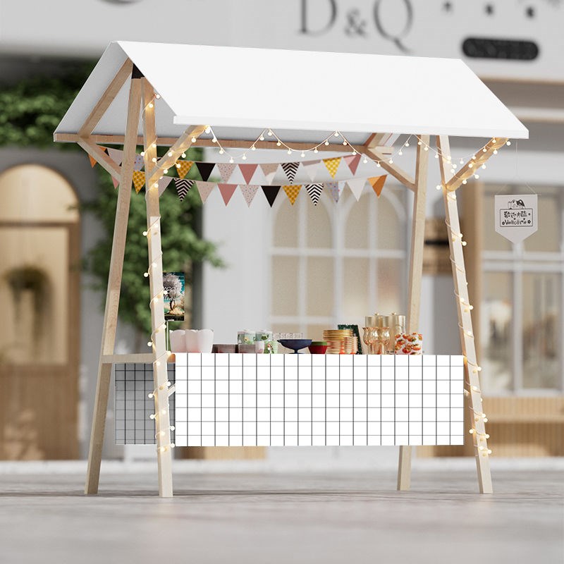 集市摊位木制活动棚架商场售货车小吃花车折叠夜市摆摊市集展示架