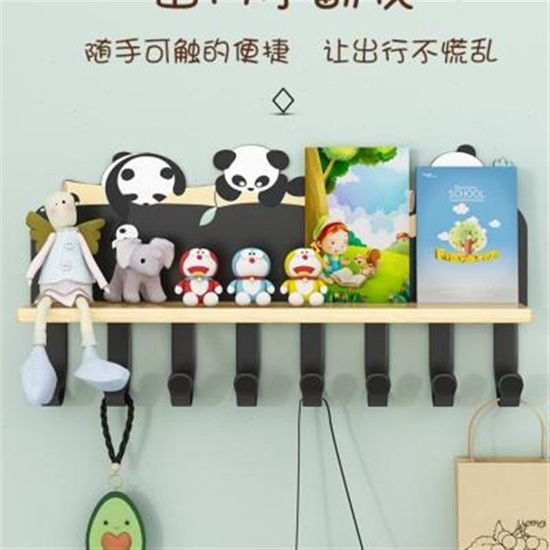 进门玄关挂钩门口钥匙挂衣架钩壁挂墙上免打孔收纳挂架墙壁置物架