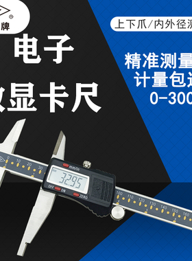 棱环牌电子数显卡尺0-300mm 上下爪 双外爪 内外径加十测量靖江