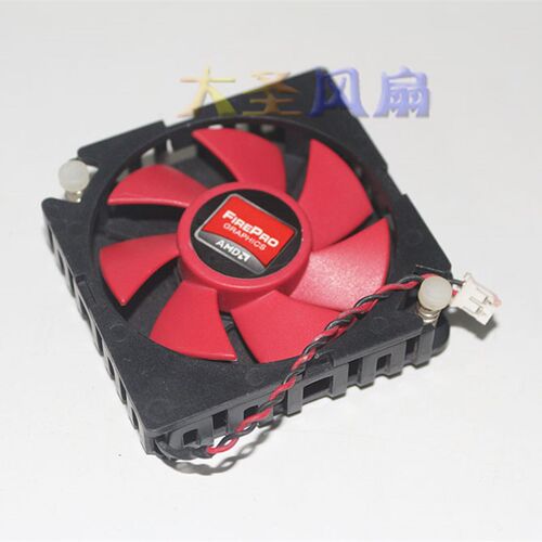 AMD 孔距61*61mm 显卡散热器 戴尔HD7470 FD5010U12S红色刀卡风扇