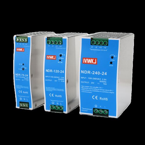 代替明伟NDR/EDR-75/120/150/240-24V5A直流导轨开关电源12V10A