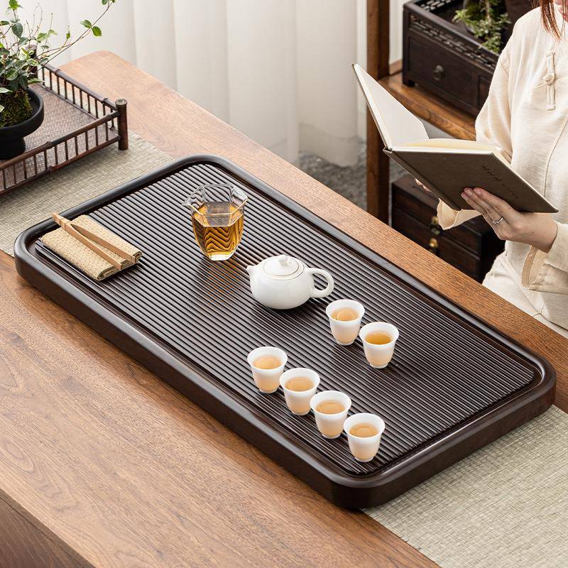 竹制家用电木款排水干泡茶盘现代简约长方形茶台大托盘干湿双用