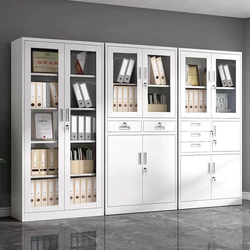 铁皮柜钢制办公室文件柜档案柜资料柜财务凭证带锁抽屉矮柜更衣柜