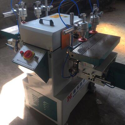 马氏款机械卧式双端榫槽机气控双轴铣眼机母隼机摇摆钻木工出榫机