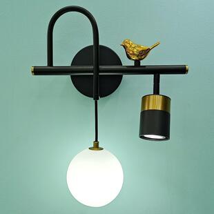 法式中古客厅壁灯复古简约卧室床头灯走廊过道玄关灯氛围民宿灯饰